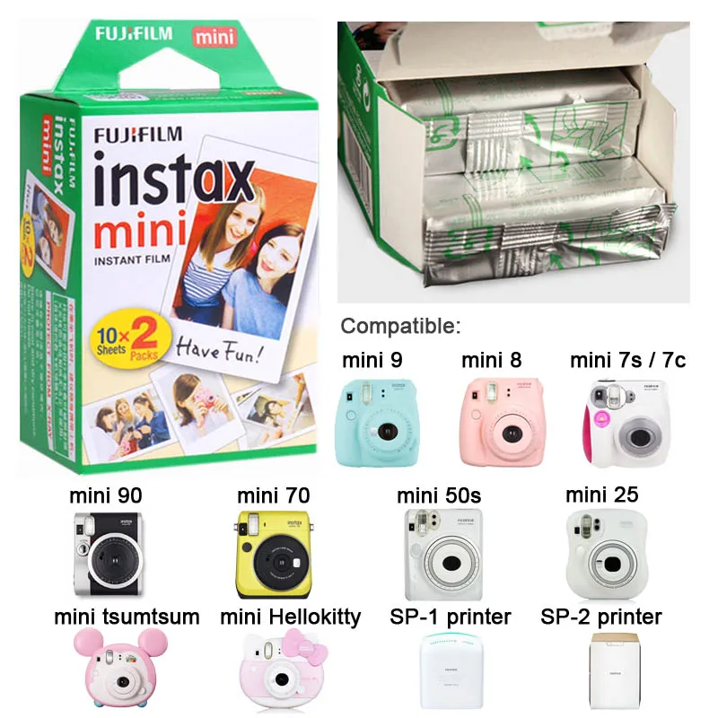 60 листов Fuji Fujifilm Instax Mini 11 белая пленка Фотобумага для Поляроида 9 камеры