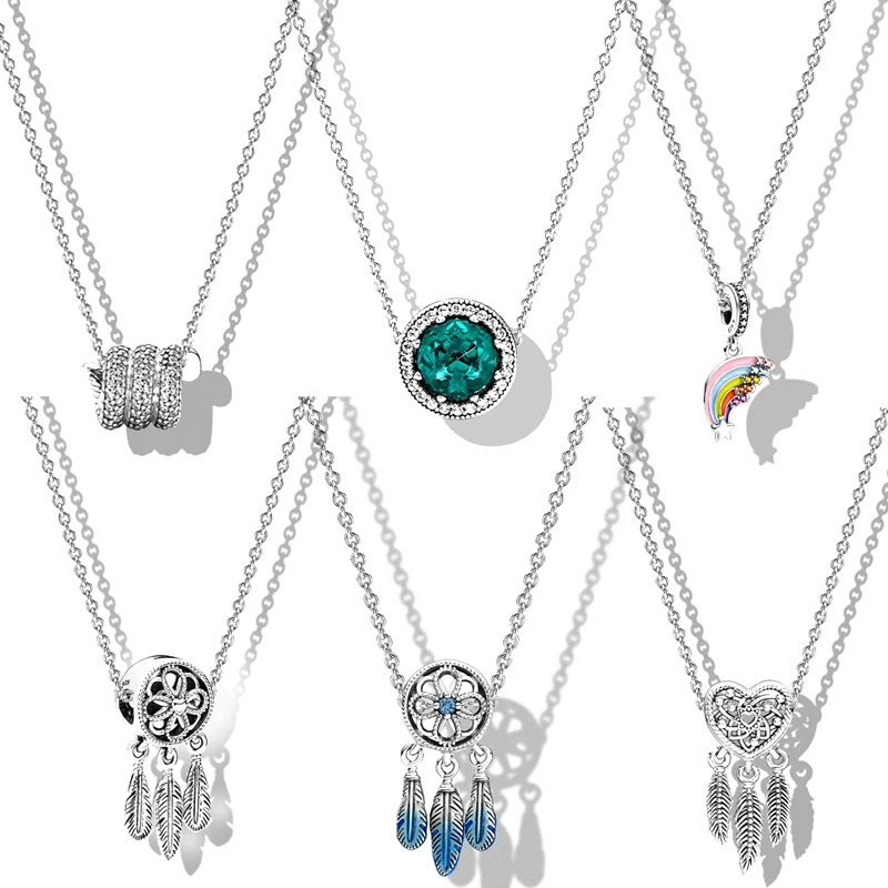 

100% Real 925 Sterling Silver Blue Dream Catcher Variety Fit Original 3mm Bracelet For Women Birthday Fashion Jewelry Gift
