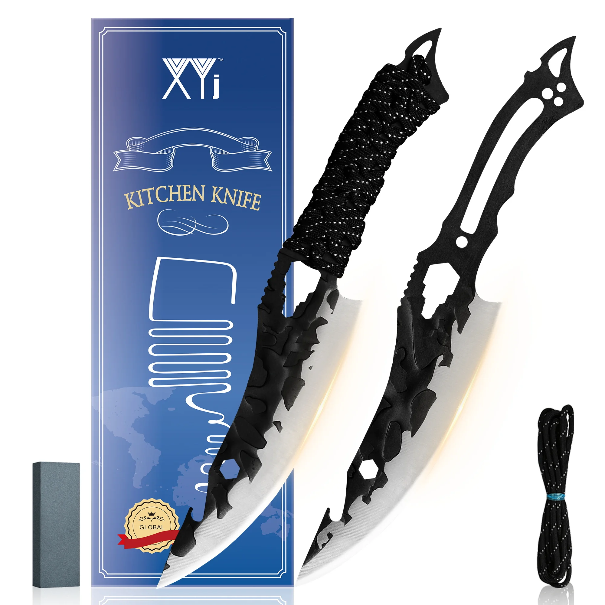

XYJ 6,5 дюймовый нож для косточек из Паракорда шестигранный ключ и открывалка для бутылок филе мяса рыбы для выживания охоты кемпинга ножи с ле...