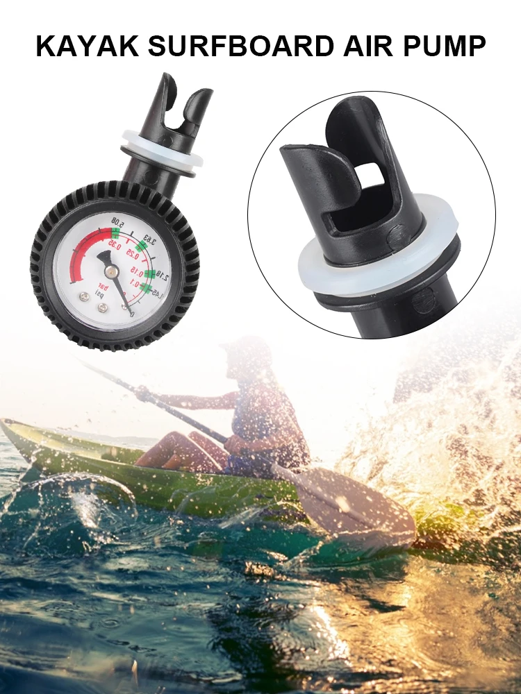

Kayaking Air Pressure Gauge -5.08 PSI Kayak Test Surfboard Inflator Pump Inflatable Boat Kayak Test Surfboard Inflator Pump