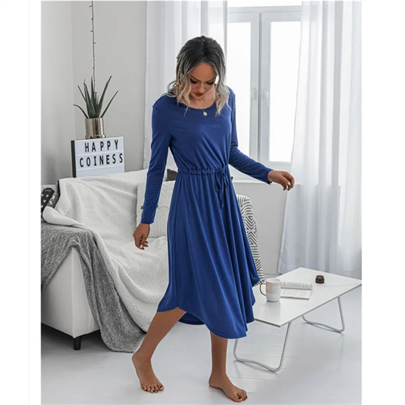 

Casual Elegant Women Dress 2020 Autumn FashionLong Sleeves Slim Dress Knitting Dress