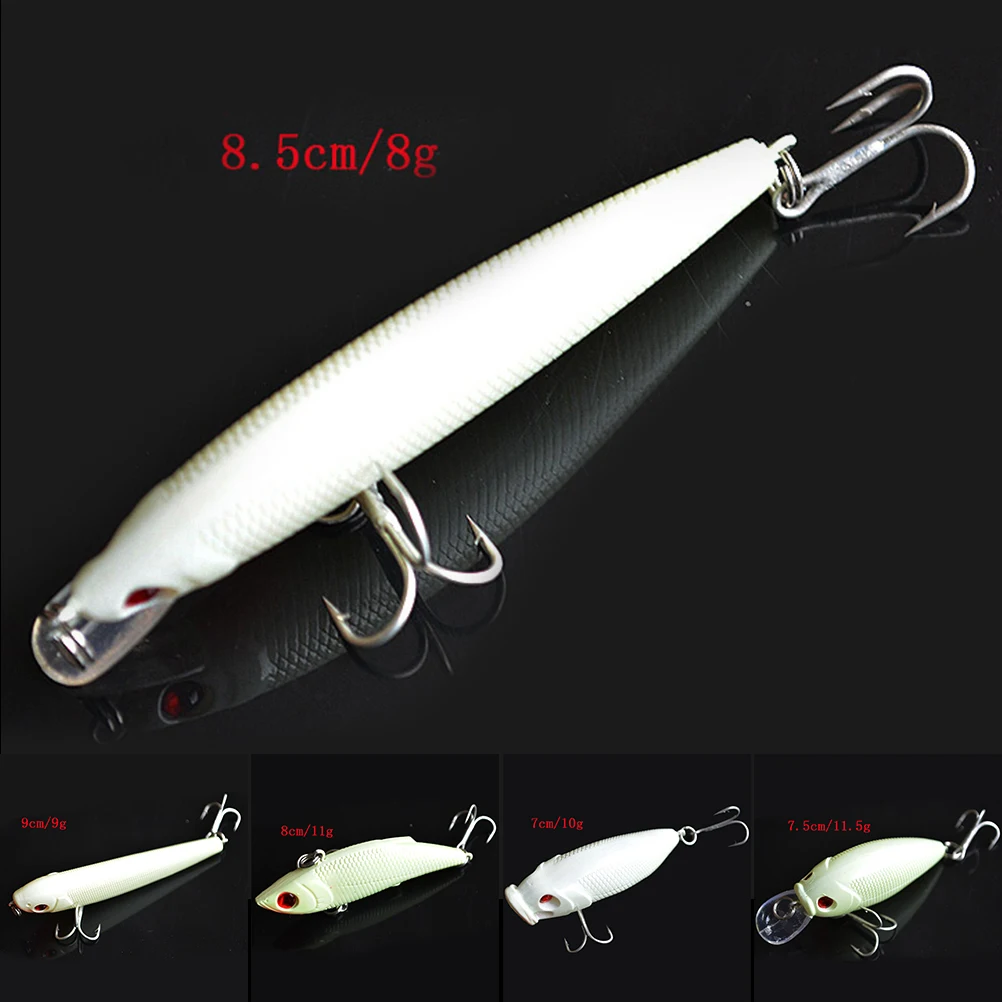 5 шт./компл. приманка для ночной рыбалки набор приманок светящийся в темноте ВИБ