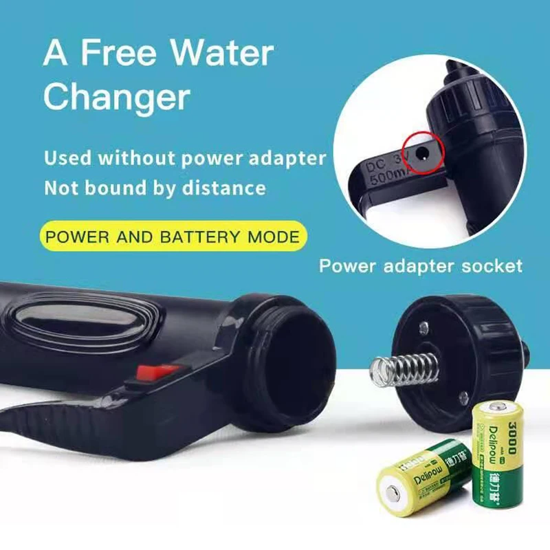 Water Changer Gravel Cleaner Siphon for Fish Tank Filter Pump New Electric Aquarium Change Cleaning Tools |