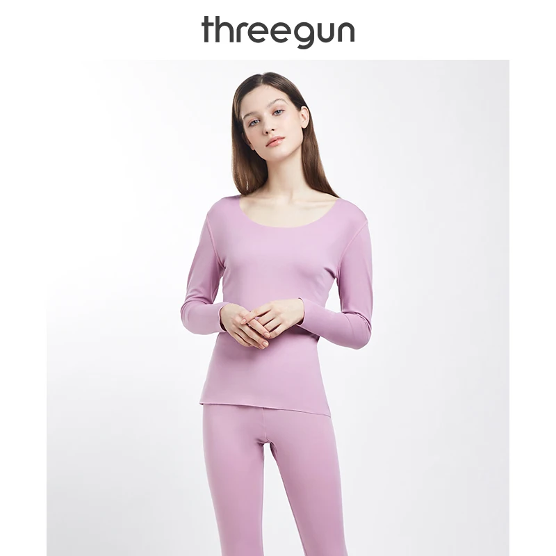THREEGUN бесшовные кальсоны нижнее белье для мужчин и женщин стрейч хлопок Круглый