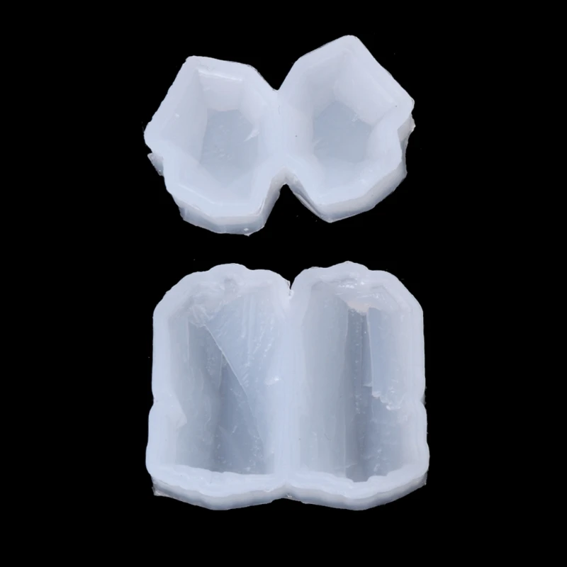 

2021 New Irregular Multi-faceted Crystal Stone Silicone DIY Earring Mold Jewelry Making