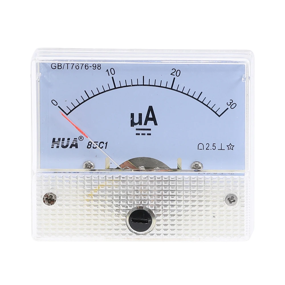 DC 85C1-UA аналоговый измеритель тока 30uA 50uA 100uA 200uA 500uA Аналоговый Амперметр Панель