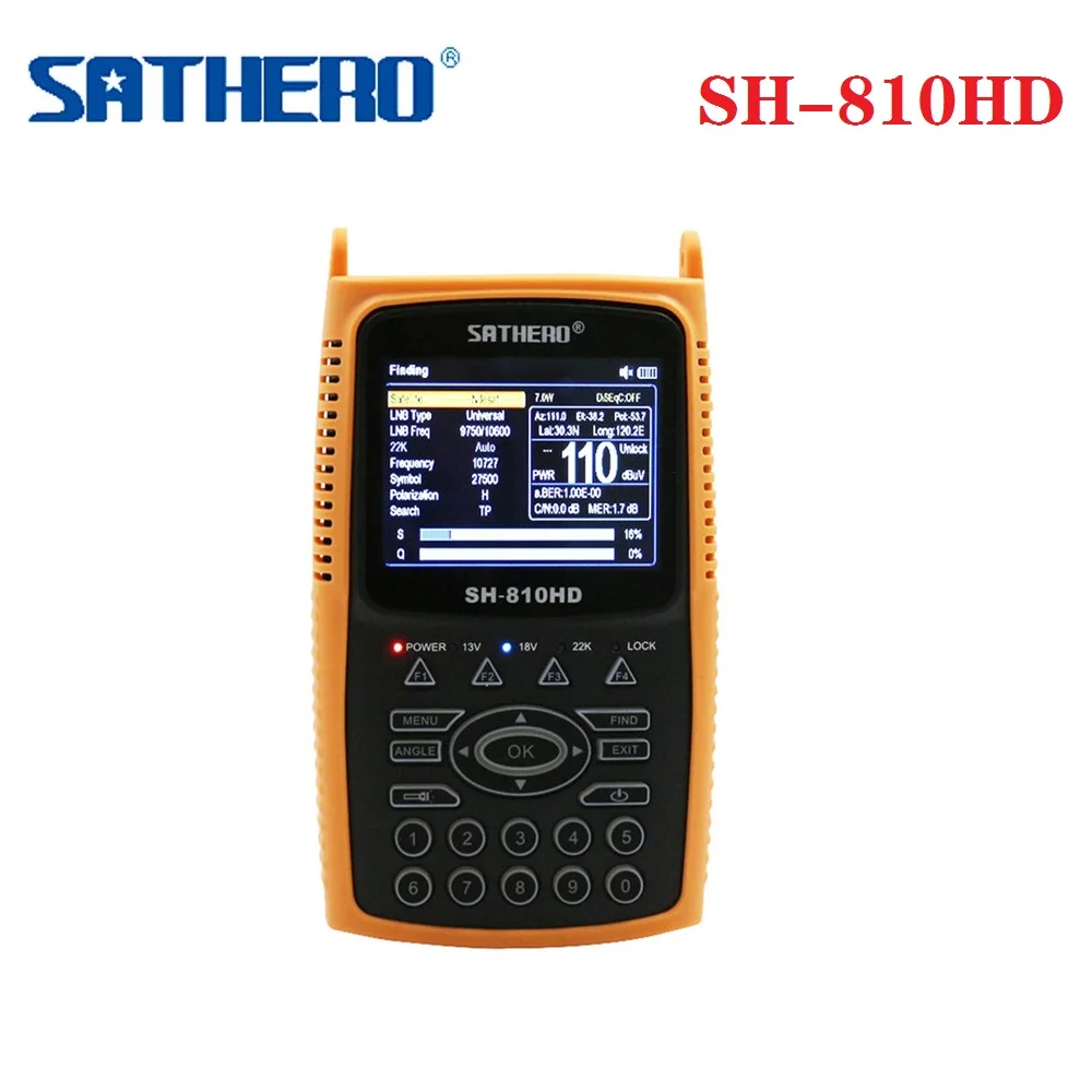 Sathero SH 810HD 3 5 дюймов TFT ЖК дисплей Экран DVB S2 T2 комбо Цифровой спутниковый Finder метр