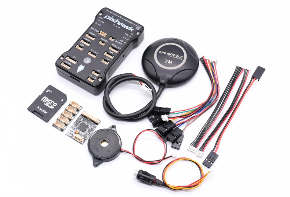 Pixhawk 2.4.8 PIX PX4 32 Bit автопилот Контроллер полета 7m gps 7M w/4G SD переключатель безопасности зуммер+ PPM+ IEC для радиоуправляемого дрона мультиротора