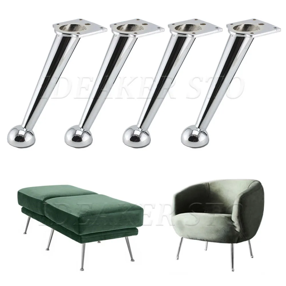 

1/4Pcs Oblique Zinc Alloy Furniture Legs Heavy Duty Sofa Legs Replacement for Couch Cabinet Feet dressers tv stands Legs