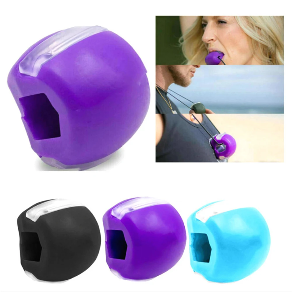

Food-grade Silica Gel Jaw Muscle Exerciser Anti-age Jawline Exercise Facial Toner Face Neck Training Simulator Fitness Ball 1pcs