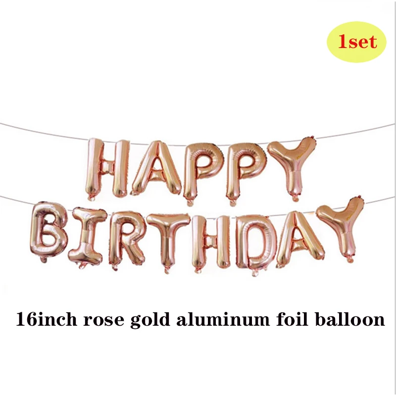 Набор для розовые и золотые воздушные шары ZLJQ украшения дня рождения 20 30 40 50 60 70 80