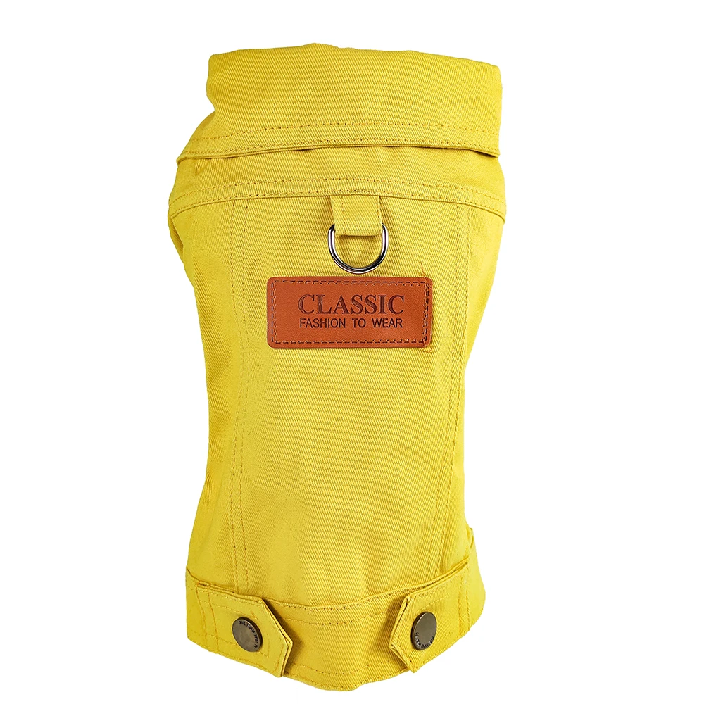 

Small Pet Dog Denim Jeans Jacket Coat Chihuahua Yorkie Puppy Clothes Apparel Pets Clothing Outfit French Bulldog Clothes