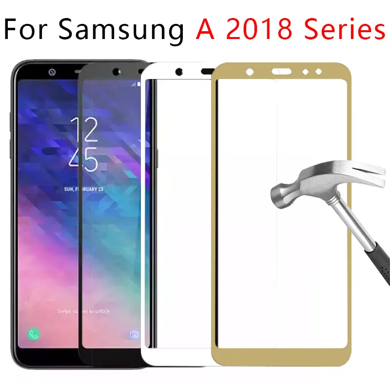 Защитное стекло для Samsung A5 A6 A7 A8 Plus A9 2018 закаленное на Galaxy Gelaksi A 5 6 7 8 9 защита экрана