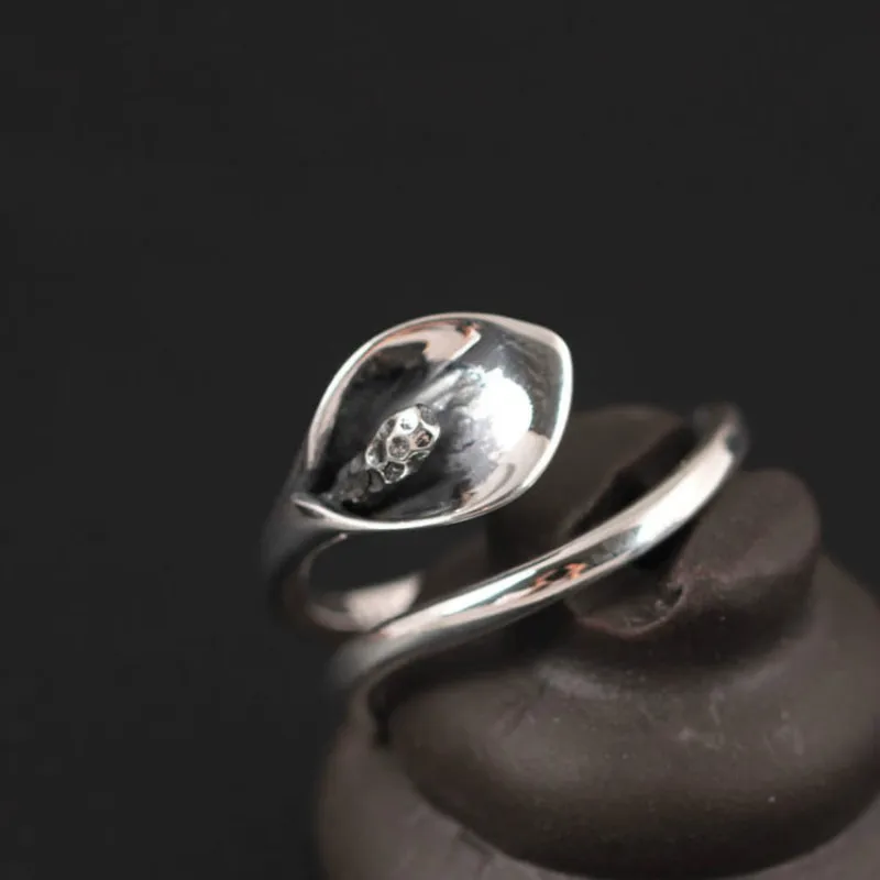 Женские открытые кольца из стерлингового серебра 925 пробы винтажные стильные