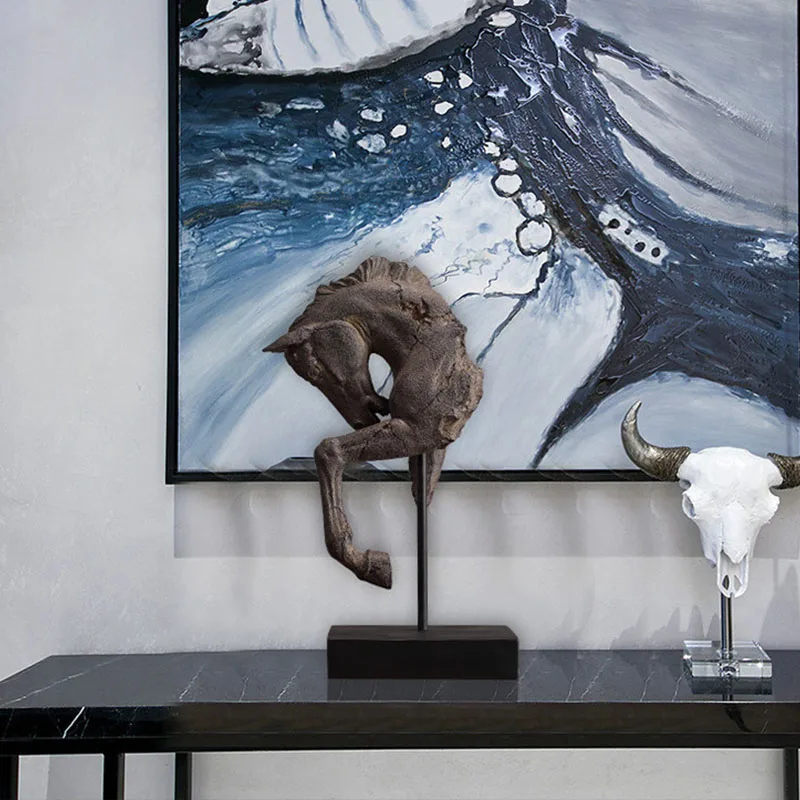 Фабричная акция статуэтки животных украшения по фэн-шуй из смолы античная