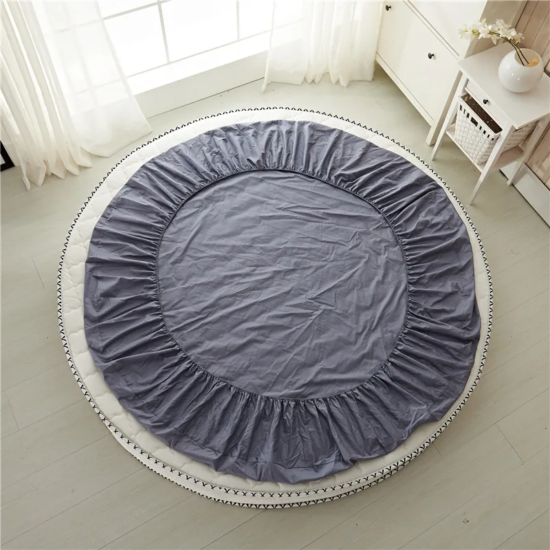 Наволочка на кровать в европейском стиле с круглым подолом однотонное покрывало