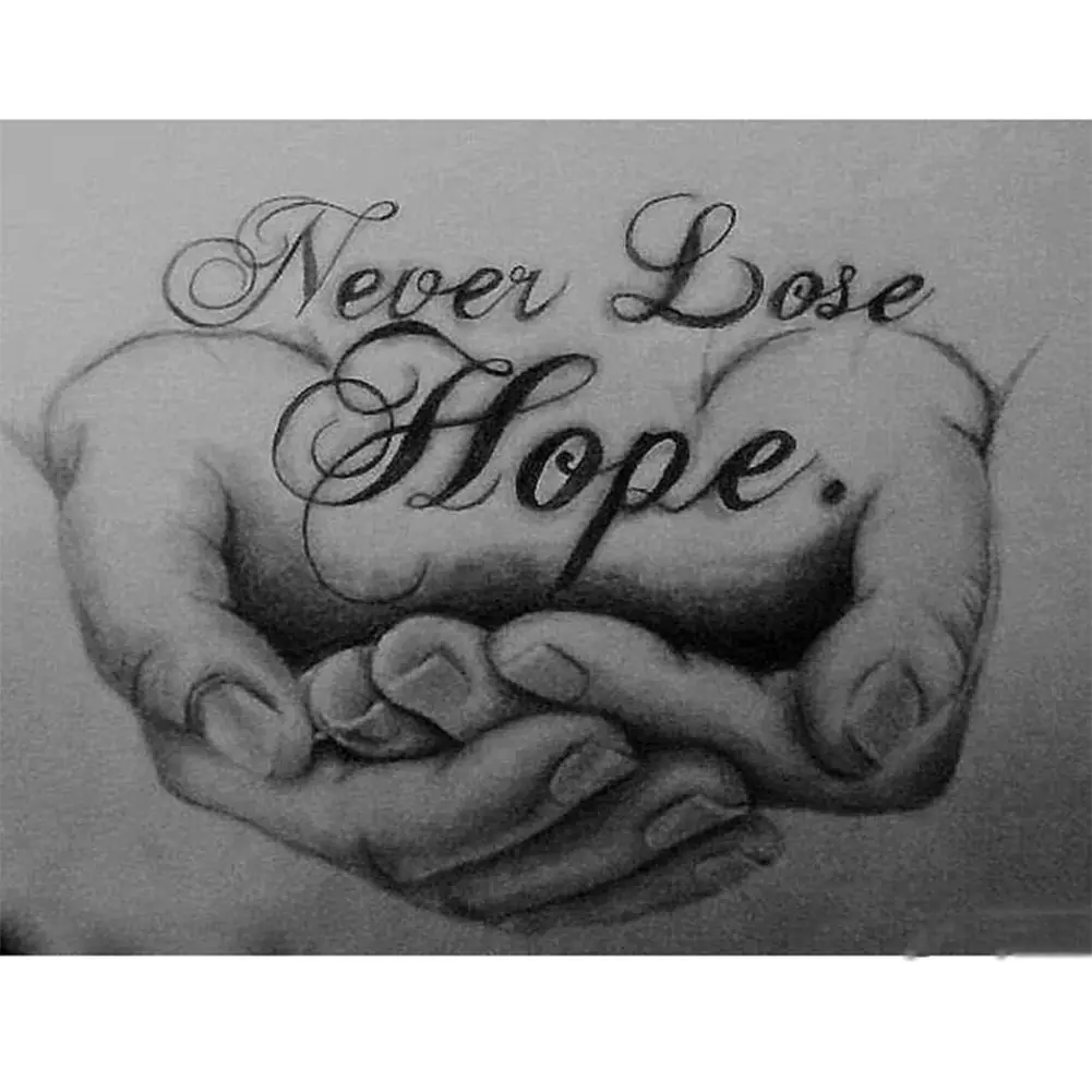 Алмазная 5D Вышивка текст надежды полностью круглая картина сделай сам вышивка