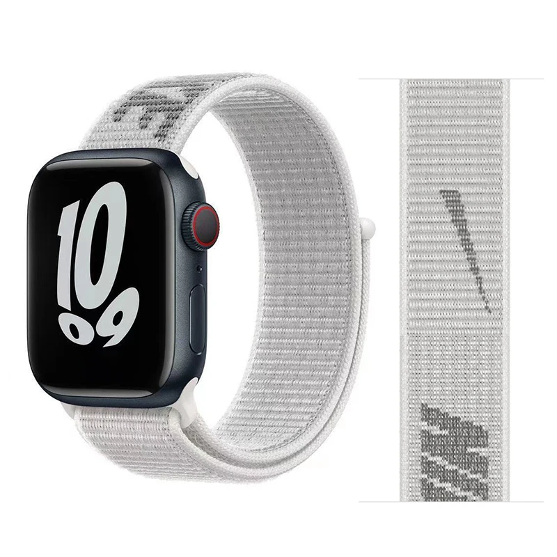 

Ремешок нейлоновый для Apple Watch Band, спортивный браслет для iWatch 4 5 6 se 7, 45 мм 41 мм 44 мм 40 мм 38 мм 42 мм