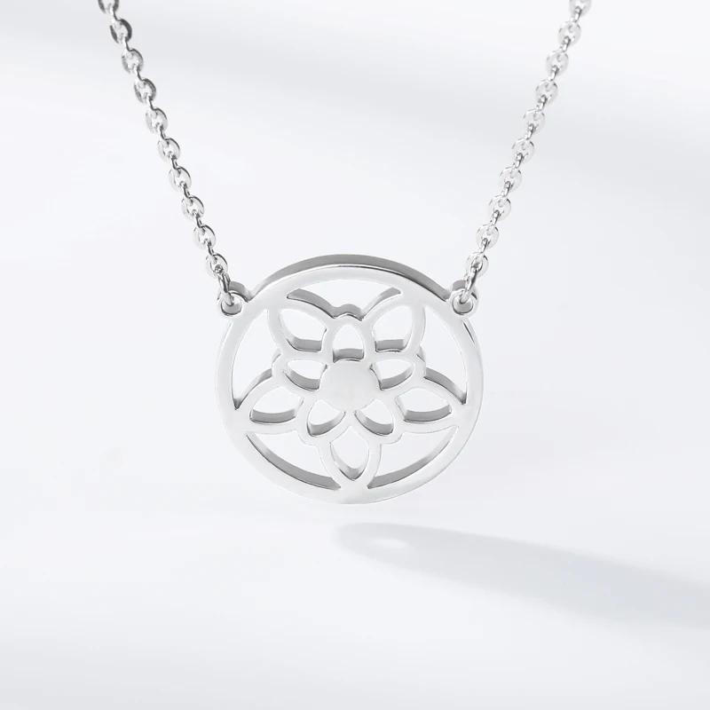 

2020 New Fashion Vintage Rose Necklace Pendant Chain Choker Charm Simple Round Necklaces Women's Jewelry Valentine's Day Gift