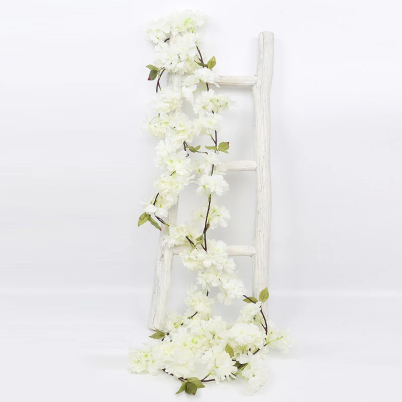 180 см Искусственный Вишневый цвет ротанга Сакура висячая гирлянда свадебное