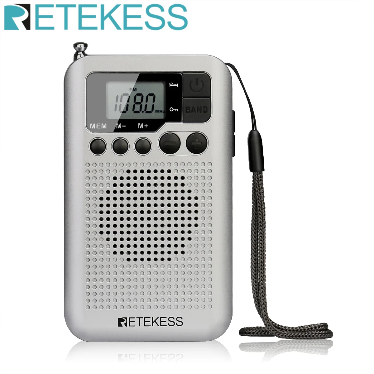 Портативный fm радио Retekess TR106 с ЖК дисплеем цифровой тюнинговый динамик разъем для