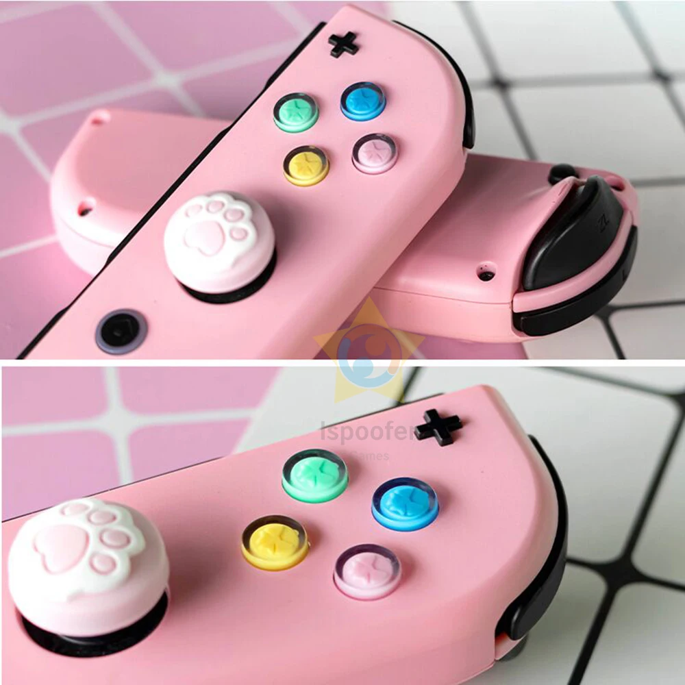 

ABXY Key Sticker Joystick Button Thumb Stick Grip Cap Protective Cover For Nintendo Switch Joy-con Controller Skin Colorful Case