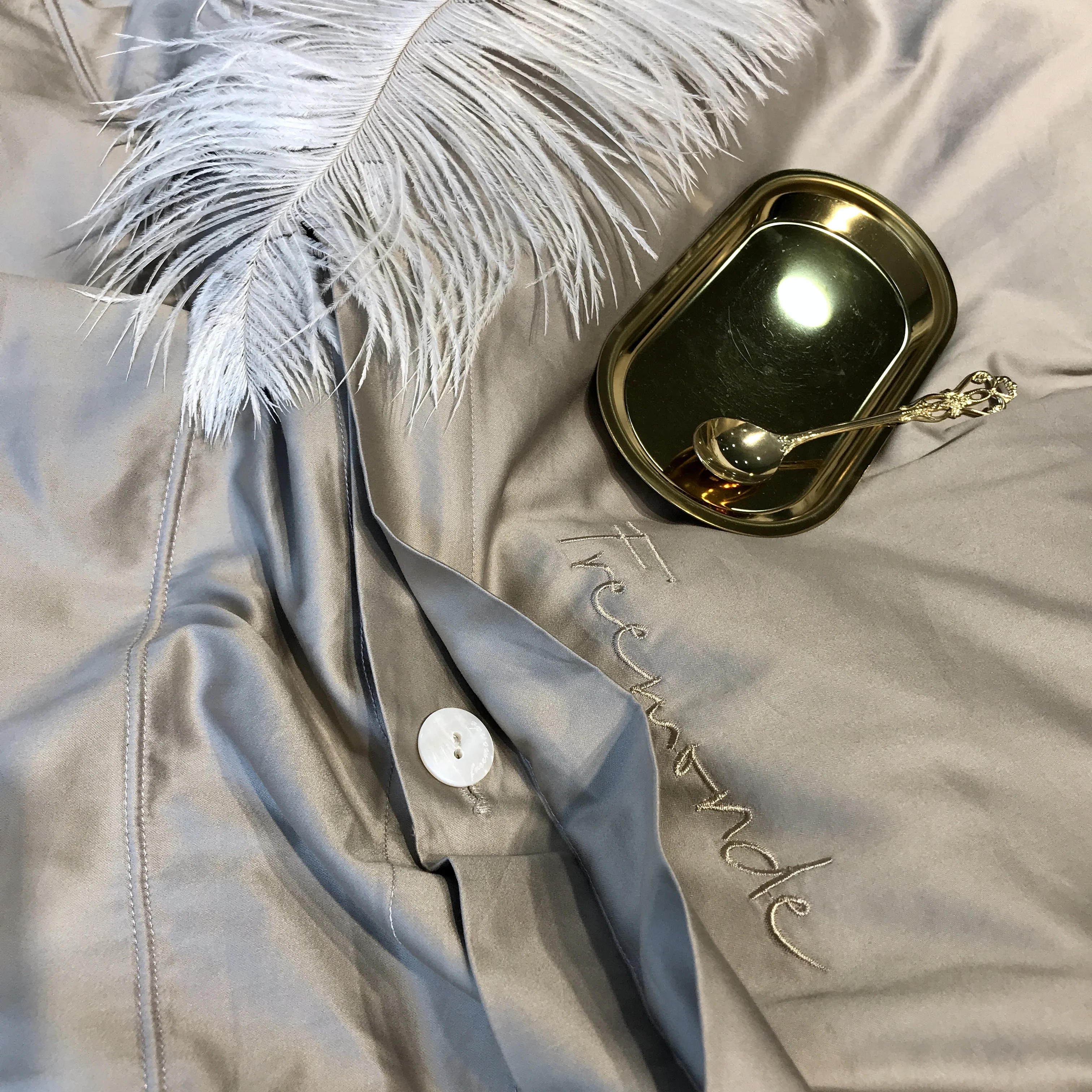 Роскошный комплект постельного белья из египетского хлопка 1200TC королевский