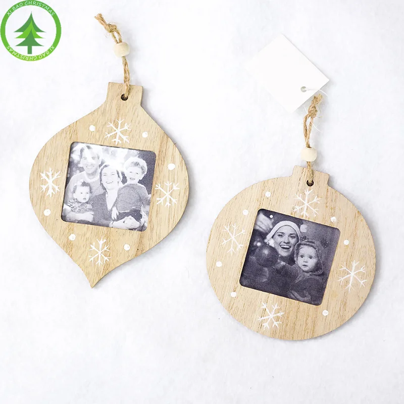 2019 инновационные рождественские украшения деревянные подвесные рамки сделай