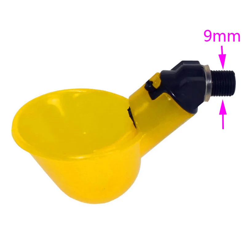 100 шт. автоматических поилок для перепелов и кур с желтой соской, система питья для птицеводства, птицеводные принадлежности.