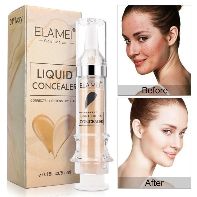 

Needle Tube Concealer Long-lasting Moisturizing Liquid Foundation To Cover Freckles and Acne Marks,dark Circles Pores Concealer
