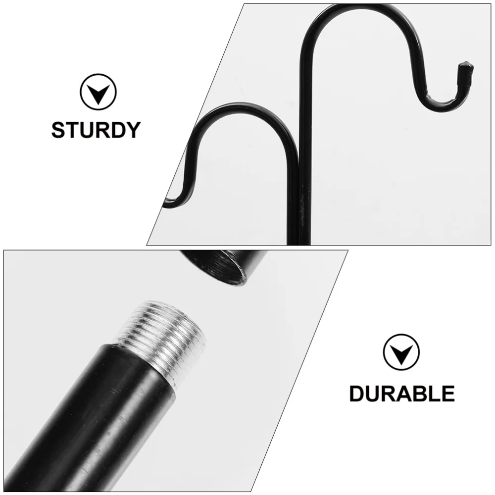 

2pcs Ground Inserting Hook Shepherd Hook Yard Streetlamp Hook Garden Lamp Hanger