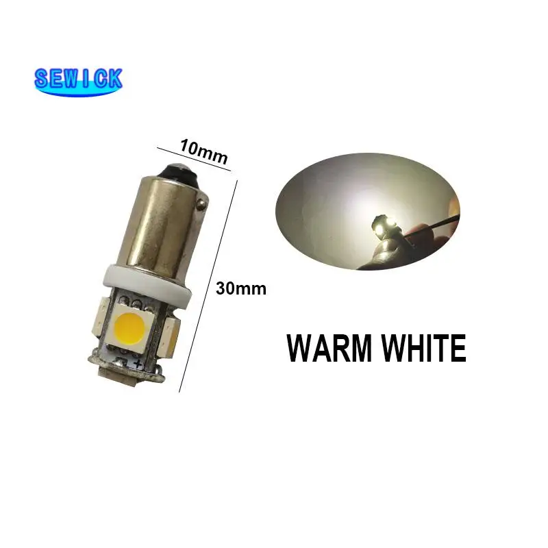 

500 шт. DC 12 В 24 В T11 T4W BA9S W6W 5050 5 SMD Светодиодная лампа для автомобиля грузовика чтения карты фонарь внешнего парковочного фонаря