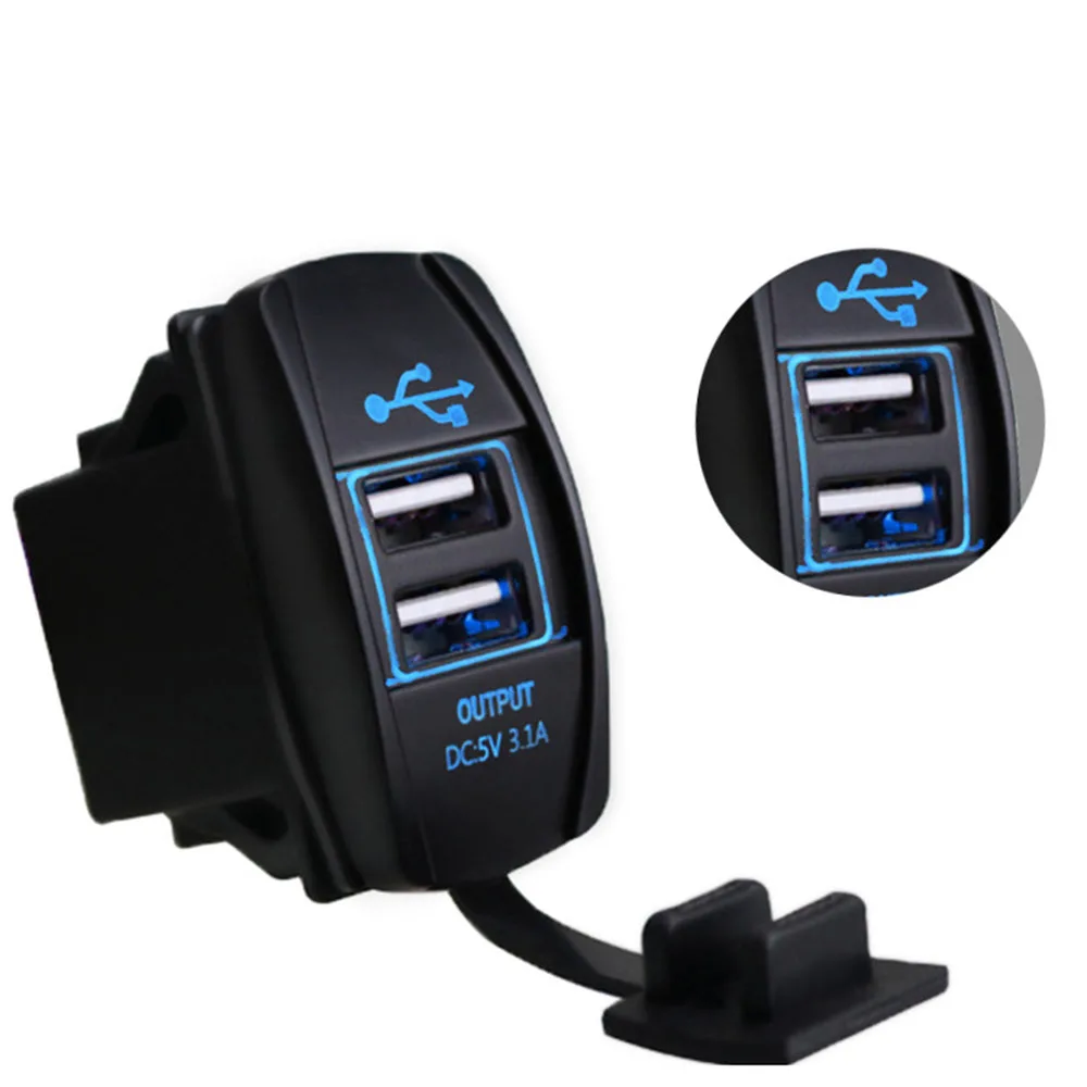 Автомобильное зарядное устройство с двумя USB-портами 3 1 А 12-24 В | Автомобили и