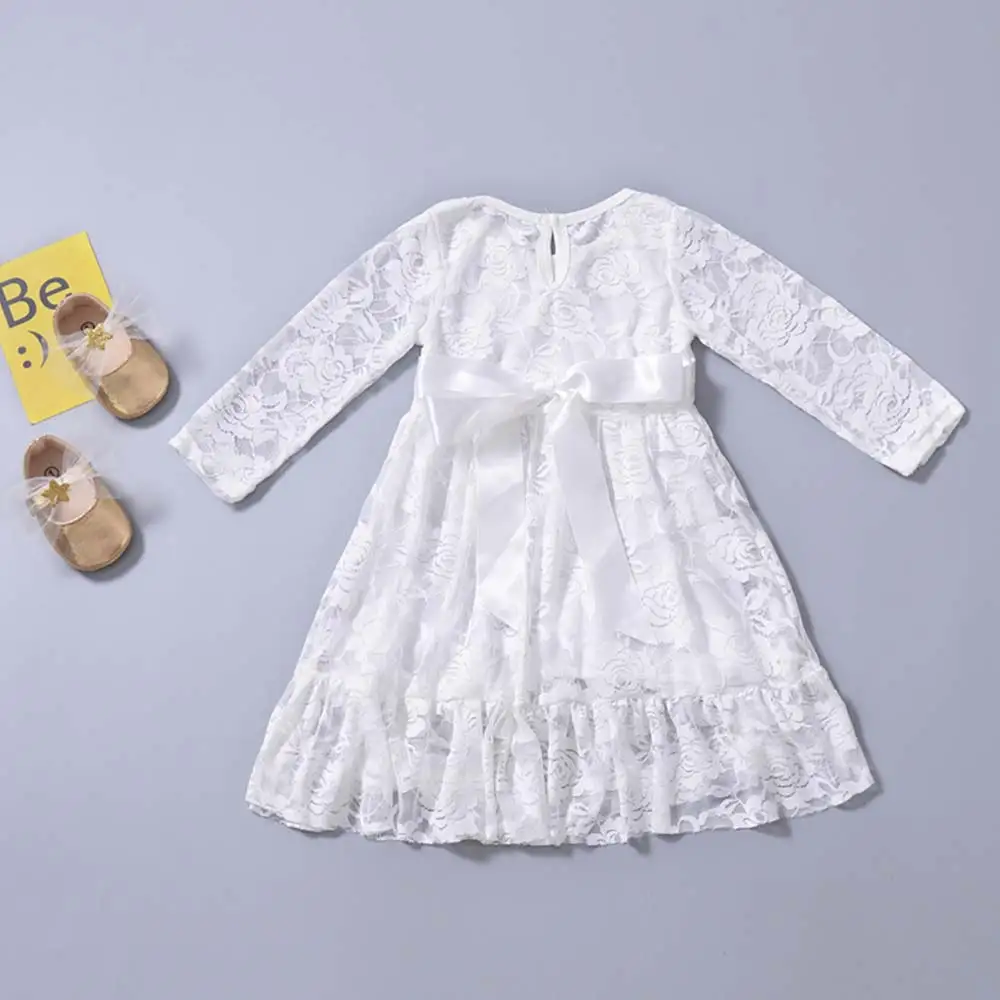 Kids Dresses For Girls Long Sleeve Deer Snowflake Print Dress New Year Costume Princess Christmas Clothes Vestidos | Детская одежда и