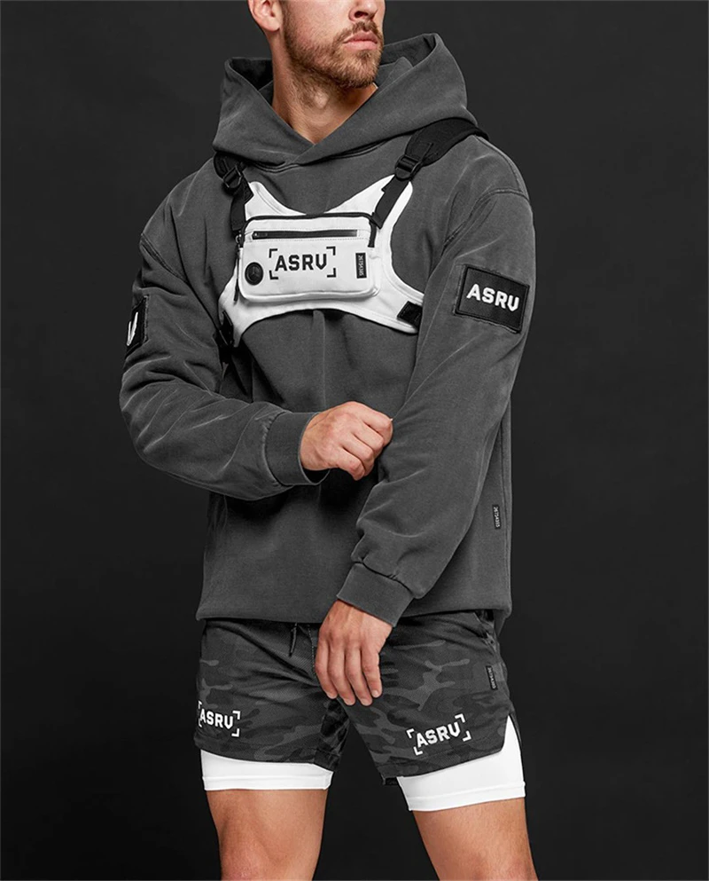 Мужская Спортивная Толстовка со съемной повязкой на руку для спортзала