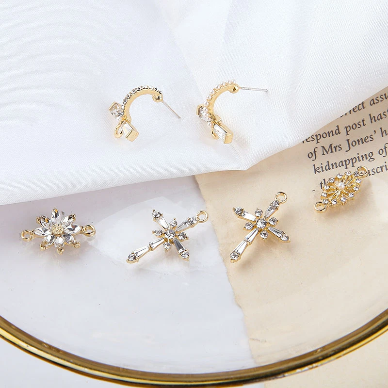 6 шт. Новинка 2020 циркон серьги для женщин женские медные солнечные цветы крест