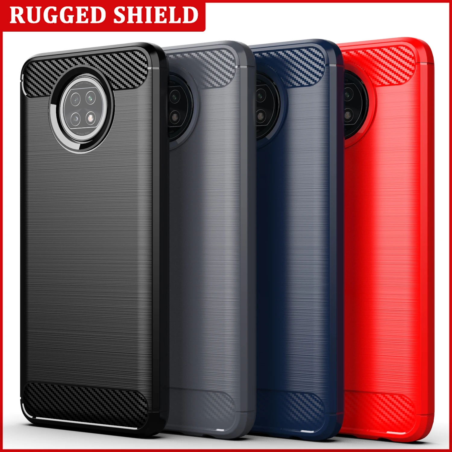 

Case For Xiaomi Redmi Note 9T Note 9 Pro Note 9 5G Case Soft Rugged Carbon Fiber TPU Cover For Redmi 9T Note 9t 5G Case Silicone