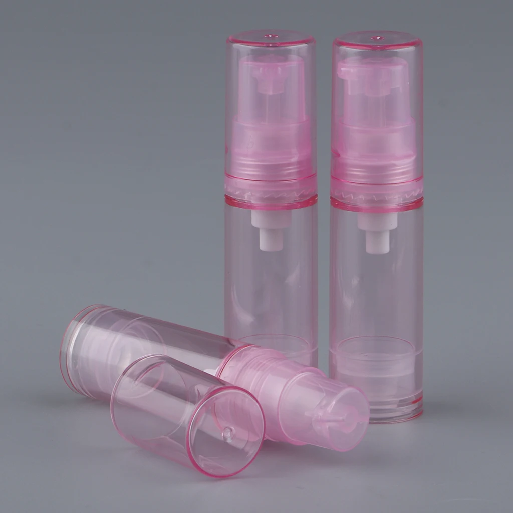 3pcs Empty Jars PET Airless Pump Bottles Refillable Serum Cosmatics Containers Durable Lightweight Leak Proof & Shockproof | Красота и
