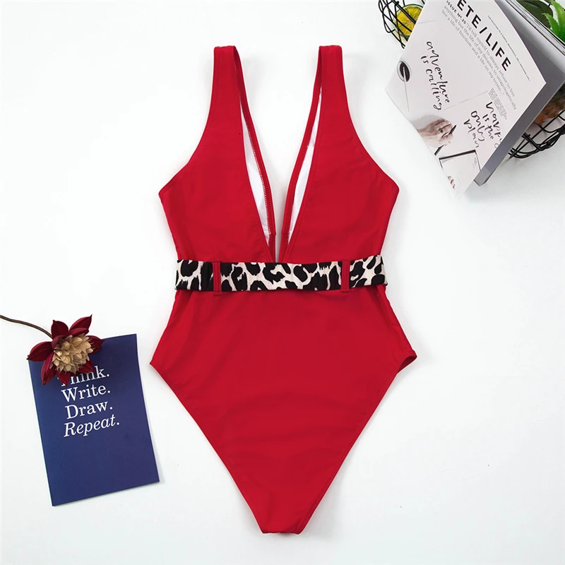 Новинка 2020 сексуальный купальник с V-образным вырезом женский леопардовым