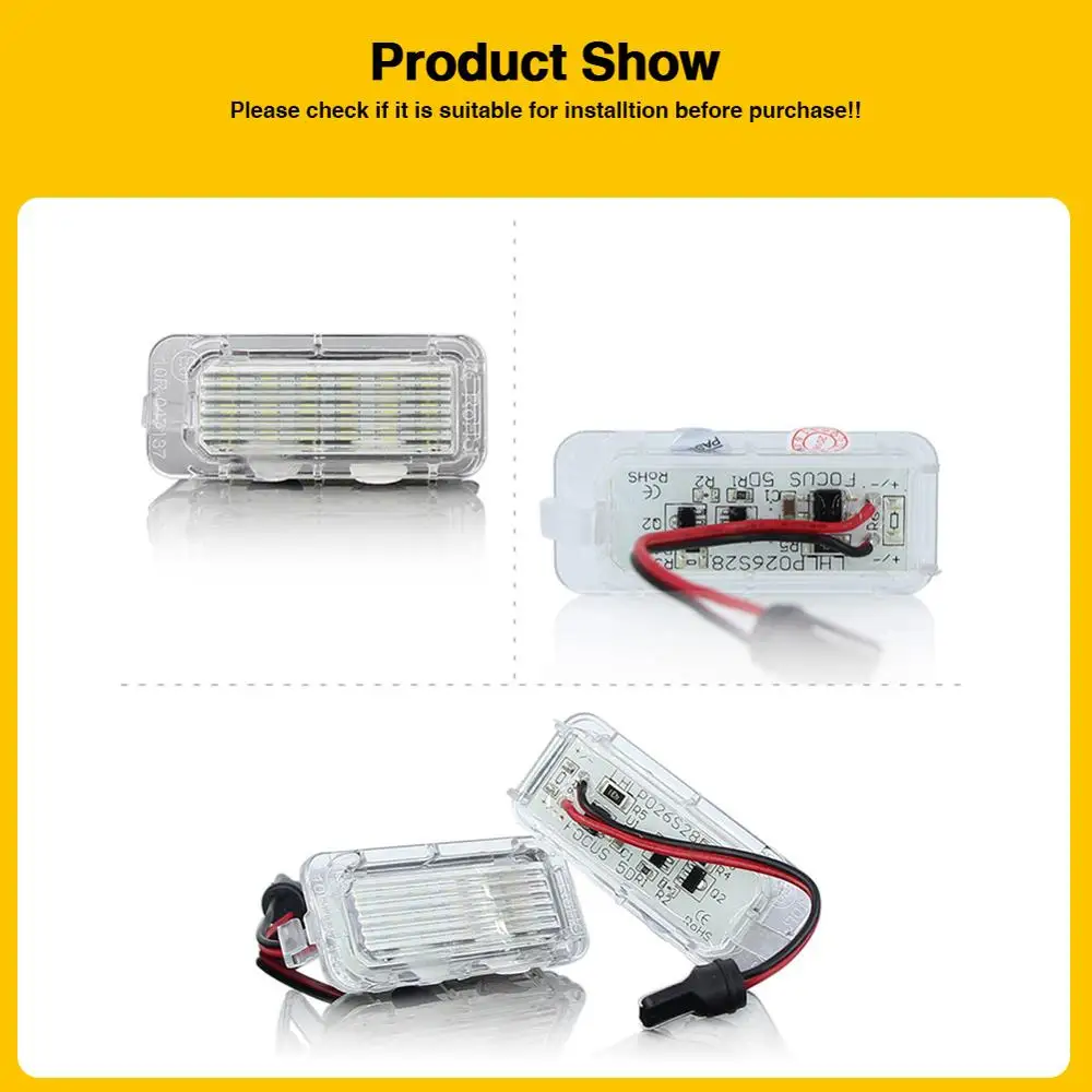 Светодиодная подсветка для номерного знака Canbus Ford Focus 5D Fiesta Mondeo MK4 C-Max MK2 S-Max Kuga Galaxy