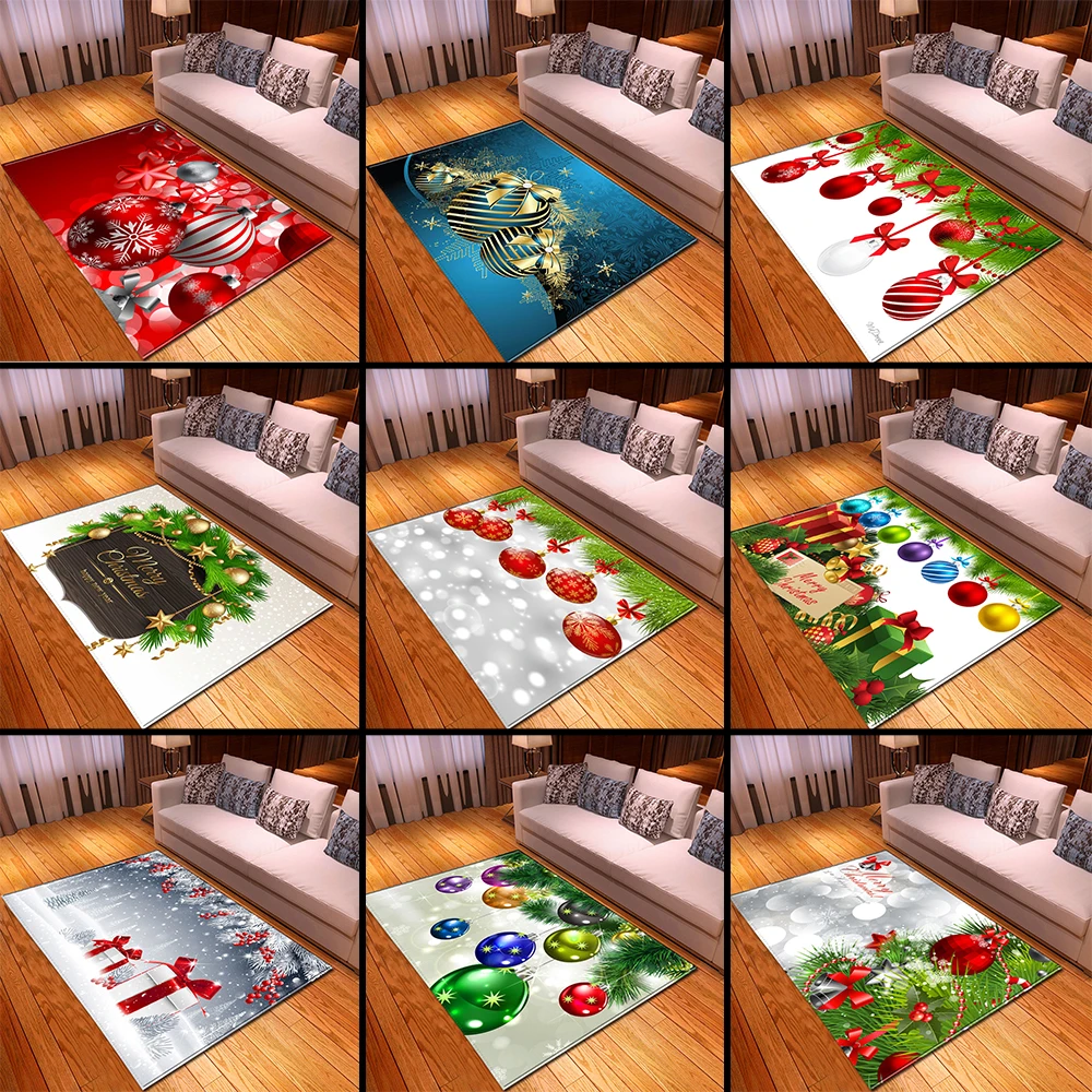 Веселый Рождественский коврик для детской комнаты мягкий фланелевый игровой