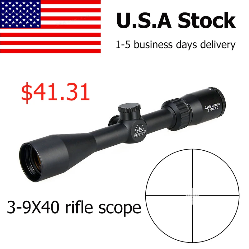 Canis Latrans 3-9X40 прицел увеличение 3x-9x для наружного использования может использоваться с реальным пистолетом gs1-0304