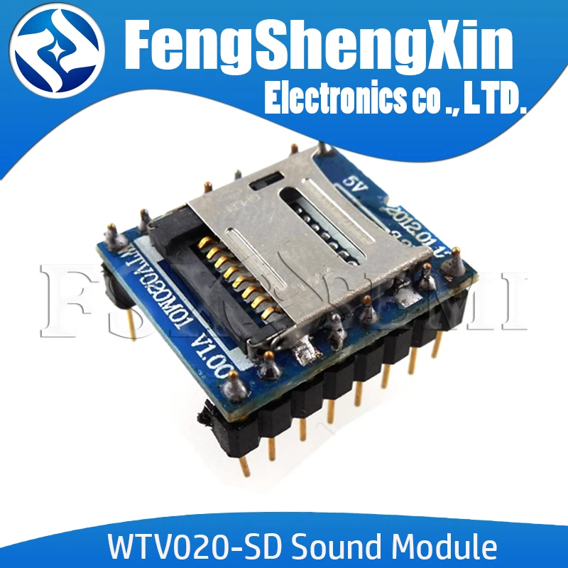 Новый WTV020 WTV020-SD Mini SD Card MP3 Sound Module для PIC WTV020SD-20SS