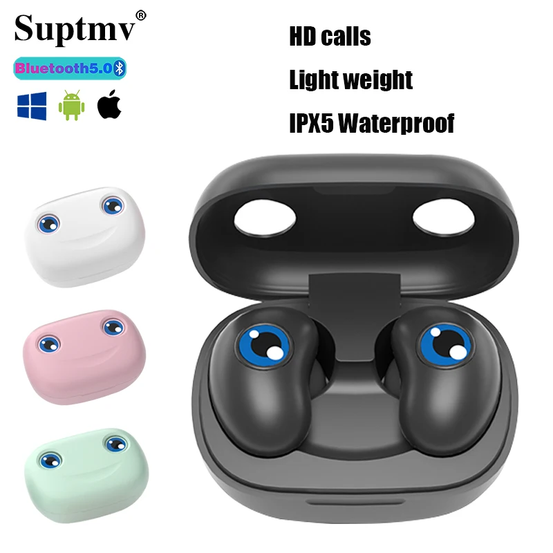 E6 Wireless Bluetooth Headphones Mini IPX5 Waterproof Earphone Sports Earbuds For Iphones Xiaomi Samsung TWS Music Earphones