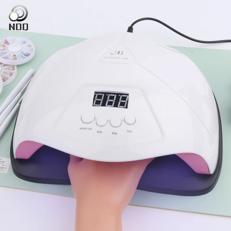 УФ лампа NOQ A1 Max96W для ногтей Профессиональная маникюра с 48 светодиодами и 4