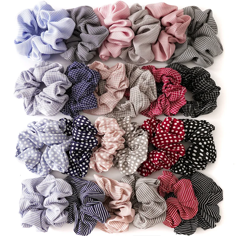 Женская резинка для волос в горошек 24 цвета |