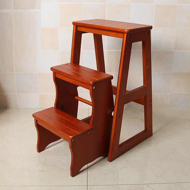 Pied Marchepied Pliant Ottoman Small Marches Escalera Plegable Folding Kitchen Wood Stepladder Ladder Chair Escabeau Step Stool | Мебель