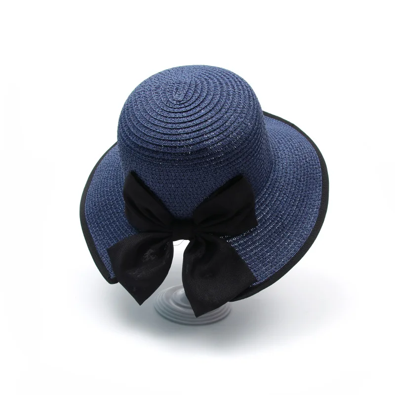 RYFIX Woman Fashion Elegant bow split Sun Hat Beach Anti-UV Protection Straw Cap 2021 New #JX41 | Аксессуары для одежды