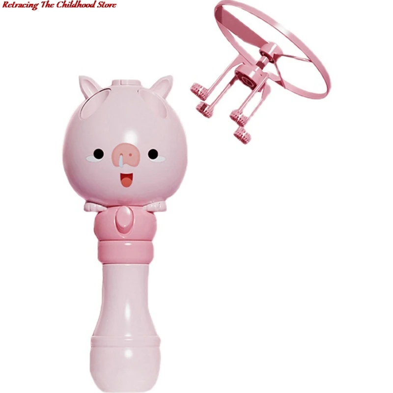 

Bamboo Gragonfly Flying Bubble Machine Soaring Outdoor Aerocraft Bubble Gun Toys