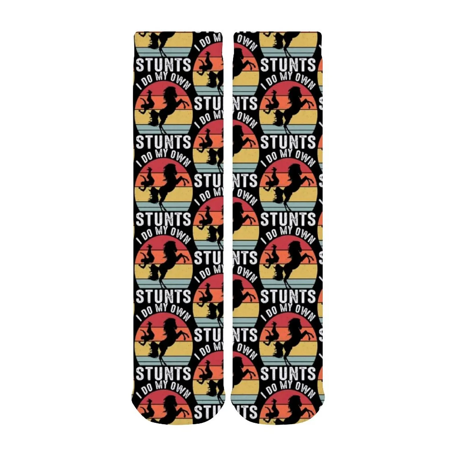 

Horse Socks Female Large Chemical Fiber Stockings Pattern Training Anti Slip Matching Socks